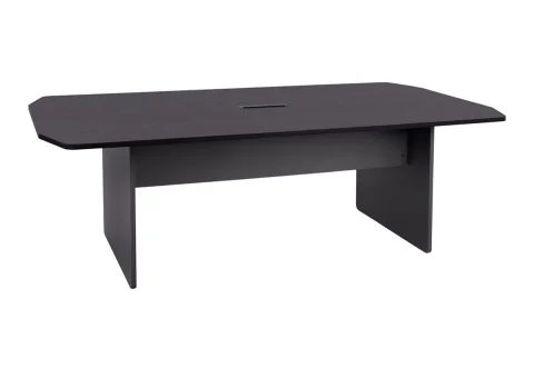 Конферентна маса Rosewood HM2103.01 в цветове венге и сиво, отвор за кабели.